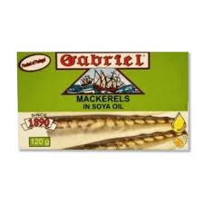 Gabriel Mackerels in Soya Oil 120gm